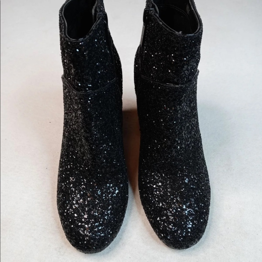 Sequin and stud boots